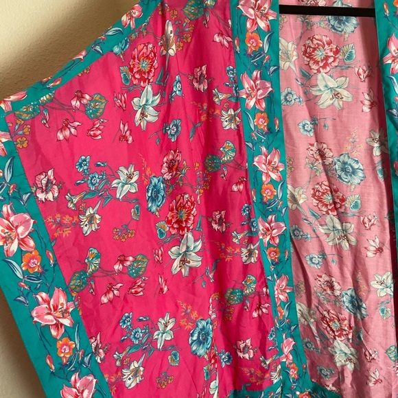 VINTAGE Tolani Collection Women's Kimono Floral Multicolor 3X Bohemian 90s - Picture 5 of 11